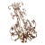 Antque Tole Metal Distressed Rusted French Chandelier For Sale