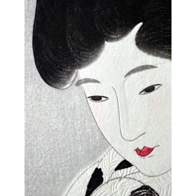 Japanese Large Woodblock Print It Looks Like Snow by Ito Shinsui For Sale - Image 13 of 14