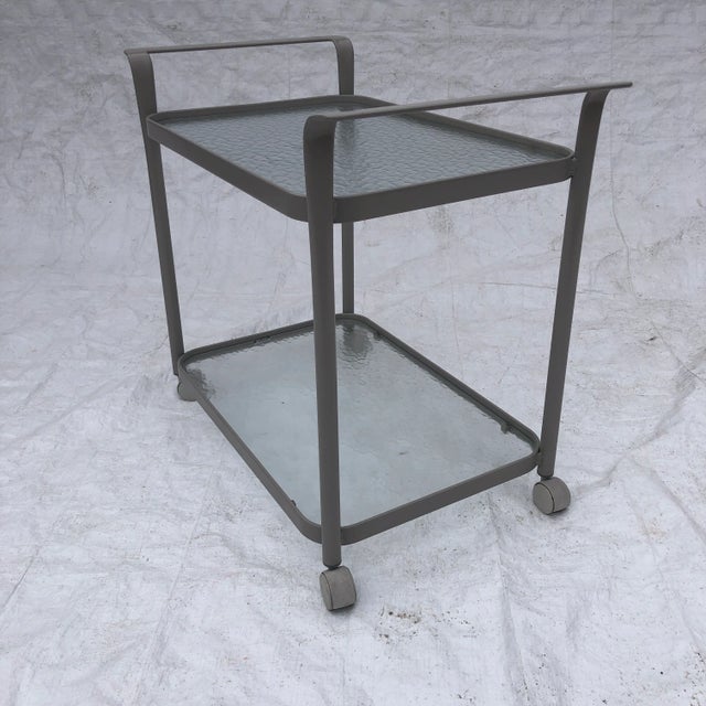 Woodard Contemporary Tea Cart or Bar Cart Outdoor Poolside. For Sale - Image 10 of 12