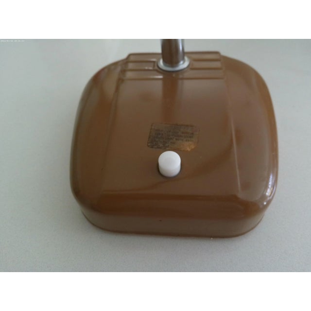 Mid-Century Brown Airplane Desk Lamp For Sale In West Palm - Image 6 of 6
