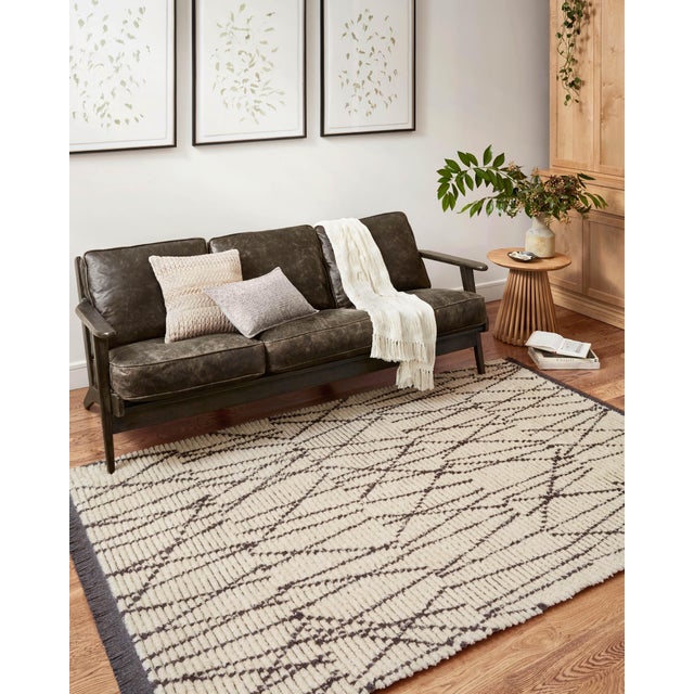 2020s Chris Loves Julia x Loloi Alice Rug Cream / Charcoal 7'-9" x 10' Area Rug For Sale - Image 5 of 5