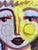 Contemporary Paintings by CL Auker, Mixed Media Colorful Face Triptych on Paper For Sale - Image 10 of 15
