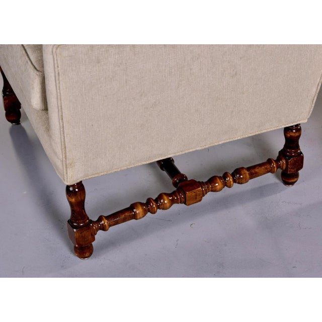 Pair Early 20th Century Tall French Armchairs With Turned Walnut Frames For Sale - Image 9 of 13