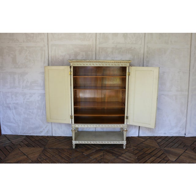 Antique Italian Painted Cabinet With Gold Leaf Accents, Circa 1930s For Sale - Image 12 of 18