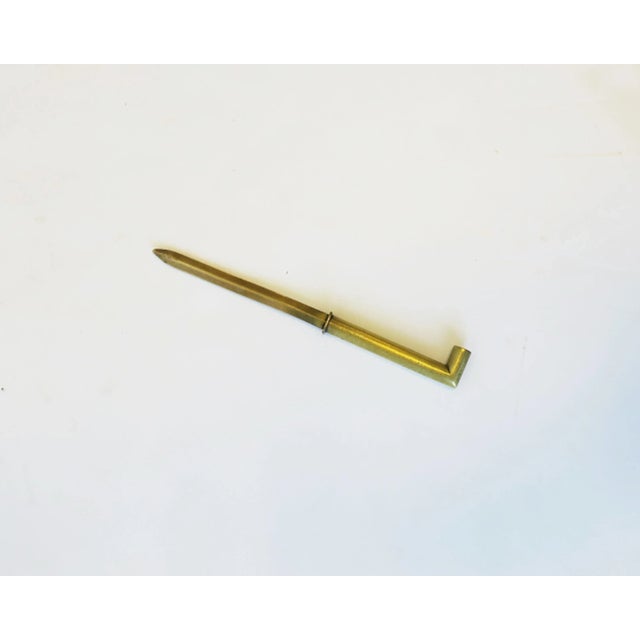 Metal Modern Brass Letter Opener For Sale - Image 7 of 11