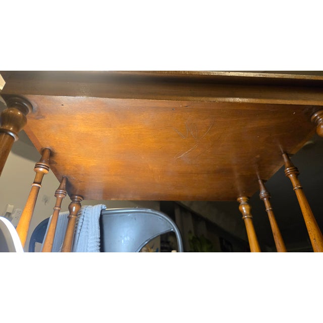 Late 19th Century 3-Tier Wood Étagère With Brass Gallery and Drawer For Sale In Chicago - Image 6 of 16