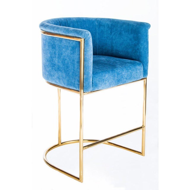 Mira Gold Counter Chair Chairish