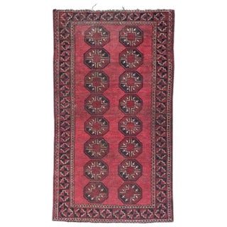 Antique Turkmen Afghan Rug For Sale