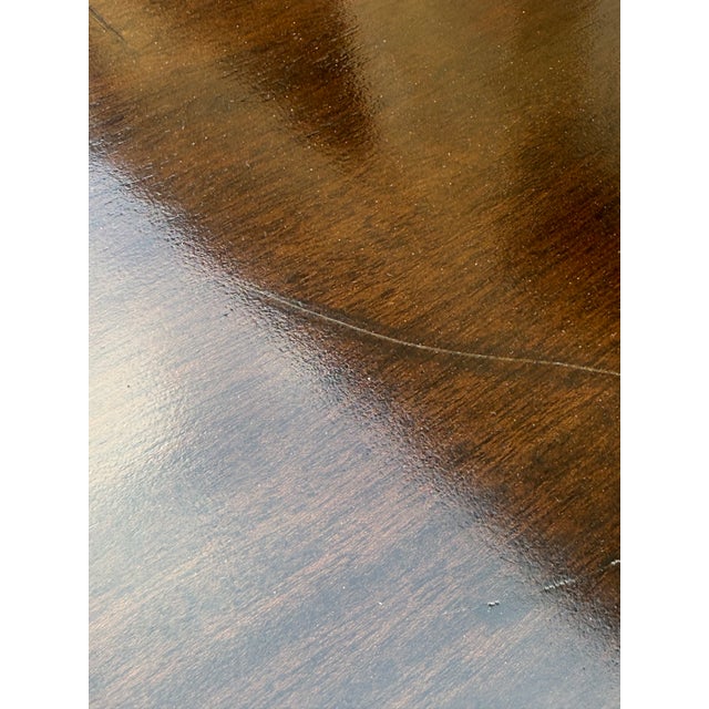 Brown Dessin Fournir Georgian Double Pedestal Extendable Dining Table For Sale - Image 8 of 9