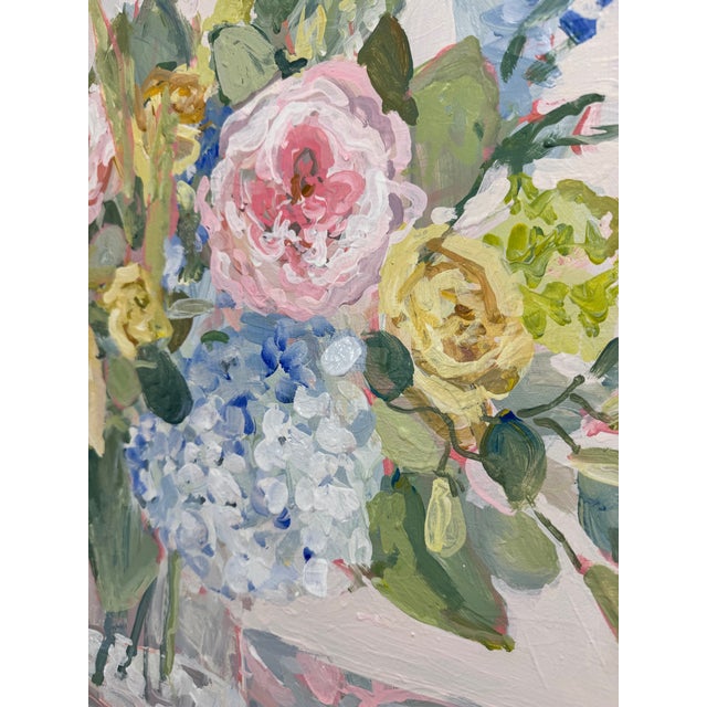 Ballet Pink Bouquet Expressionism Acrylic Painting For Sale - Image 4 of 11