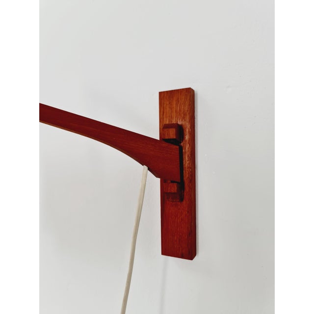 Danish Teak Wall Lamp by Aro Leuchte, 1960s For Sale - Image 3 of 11