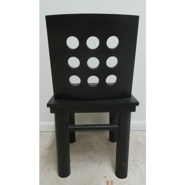 1990s Michael Graves Design Kyoto Arkitektura Prototype Side Desk Chair One of a Kind For Sale - Image 12 of 13