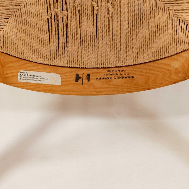 1960s Hans Wegner Jh50 “Peacock Chair” in Oak and Teak For Sale - Image 12 of 13