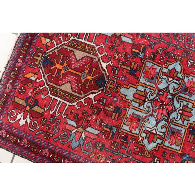 Textile 1920s, Handmade Antique Persian Karajeh Rug 2.9' X 4.6' For Sale - Image 7 of 12