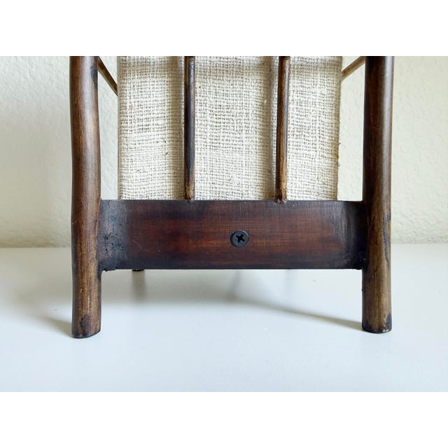 Mid-Century Modern Louis Sognot Style Bamboo & Cotton Table Lamp For Sale - Image 3 of 12