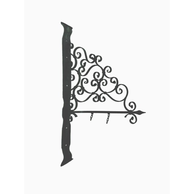 Vintage Wrought Iron Wall Bracket, 1940s For Sale - Image 12 of 13