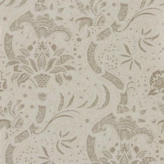 Morris & Co Indian (Beaded) Wallpaper in Stone/Linen For Sale