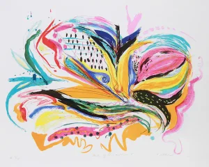 Vick Vibha, "Bird of Paradise Iv," Lithograph
