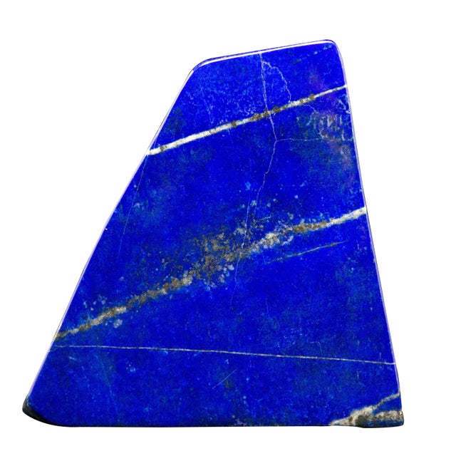 Beautifully polished lapis lazuli <a href="/buy/mineral-specimen/">mineral specimen</a> from Afghanistan. This semi-...