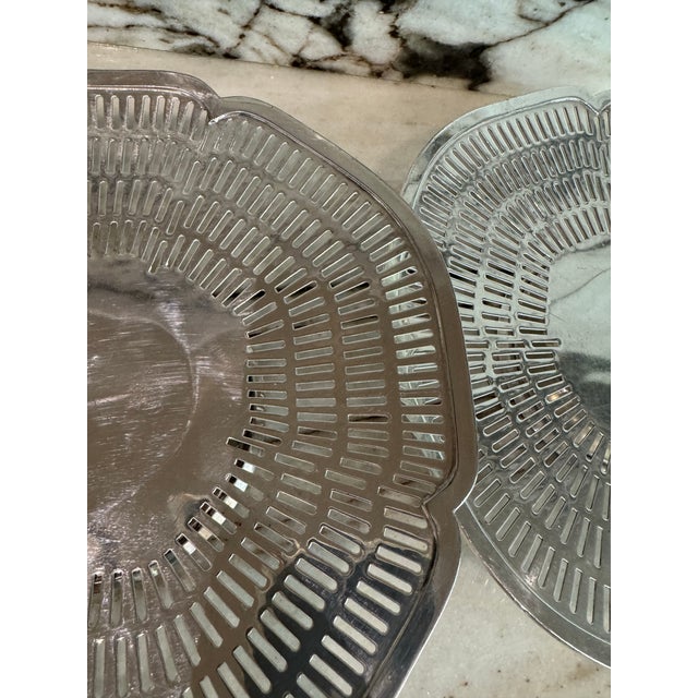 Early 20th Century Meriden Silver Co. Serving Platter, S/3 For Sale - Image 5 of 8