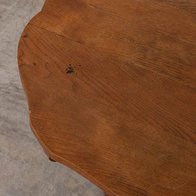 Brown 1940s French Carved Wood Gueridon Table For Sale - Image 8 of 12