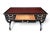 Mid 20th Century Hollywood Regency Ebonized Desk With Cognac Leather Top by Sligh-Lowry For Sale In Los Angeles - Image 6 of 17
