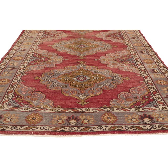 Vintage Turkish Oushak Rug, 04'11 X 11'11 For Sale - Image 4 of 10