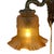 Antique Art Deco Wall-Mounted Lamp with Brass Base and Pink Satin Glass Shades For Sale - Image 4 of 11