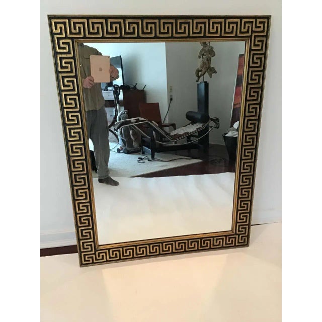 Mid-Century Modern 1950s Gilt Wood Greek Key Mirrors - A Pair For Sale - Image 3 of 8