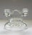 1930s Art Deco Pressed Glass Double Candlestick Holders- A Pair For Sale - Image 9 of 11