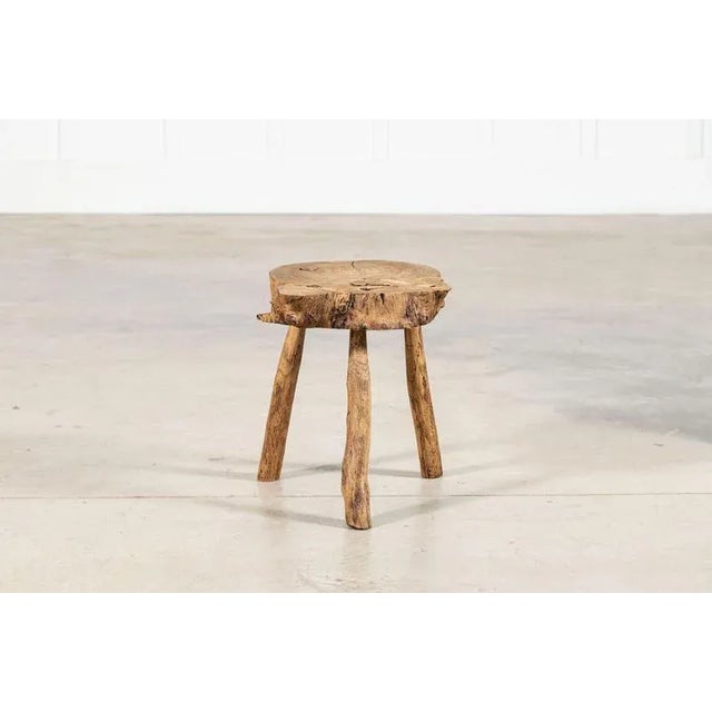 1900 - 1909 French Elm Side Table, 1900 For Sale - Image 5 of 10