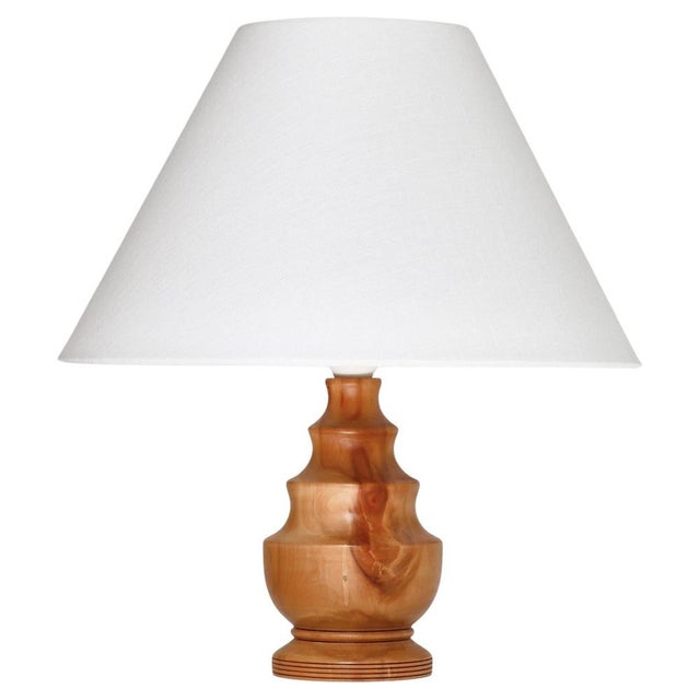 Scandinavian Turned Wooden Table Lamp, Denmark, 1940s For Sale - Image 14 of 14