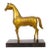 Hand Carved Gilt Gold / Wood Base Decorative Horse Sculpture For Sale
