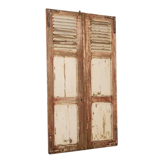 19th Century French Wooden Shutters - A Pair For Sale