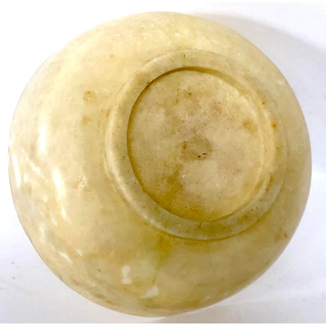 Rustic European Carved Translucent Stone Bowl For Sale - Image 3 of 5