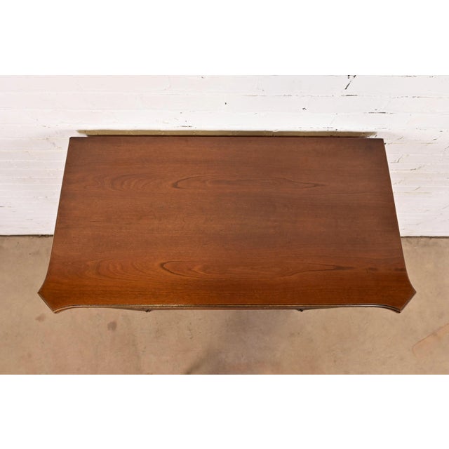 Kent Coffey French Regency Louis XVI Carved Cherry and Burl Wood Highboy Dresser, Circa 1960s For Sale - Image 13 of 16