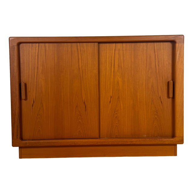Danish Teak Sideboard with Sliding Doors, 1960s For Sale
