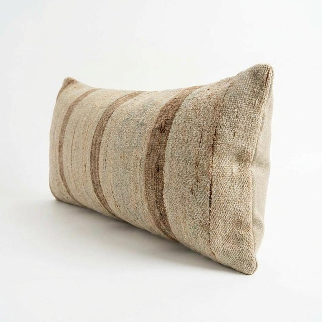 Mid-Century Modern Bohemian Long Turkish Kilim Bedding Pillow Cover 16'' X 48'' For Sale - Image 3 of 4