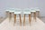 Baby Blue Danish Iskos-Berlin for Muuto Blue Leather Fiber Bar Stools Wood Base - Set of 6 For Sale - Image 8 of 18