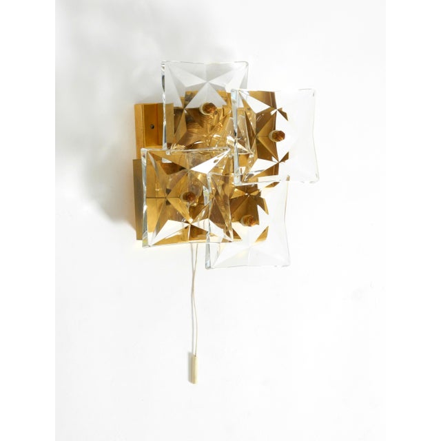 1960s Kinkeldey Crystal Glass and Brass Wall Lamp in Mint, 1960s For Sale - Image 5 of 18