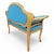 Antique French Regency Gold Gilded Tufted Back Bench Newly Reupholstered For Sale - Image 4 of 7