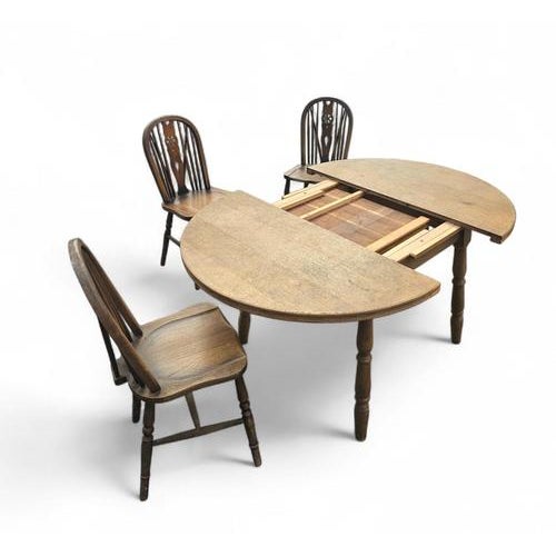 Windsor Wheelback Dining Table and Chairs from Oirschotse Meubelindustrie, 1950s, Set of 7 For Sale - Image 3 of 18