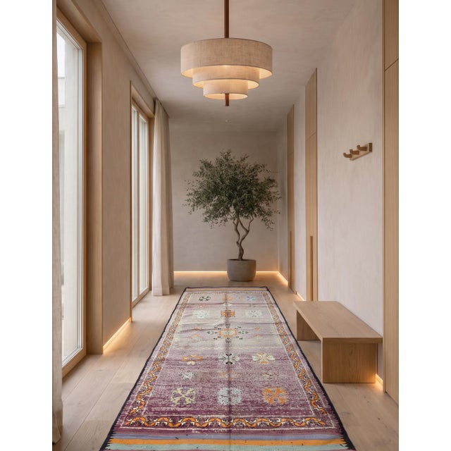 Moroccan Tribal Ait Bou Sbaa Rug - 13.2 X 5.5 Ft For Sale In Cleveland - Image 6 of 6