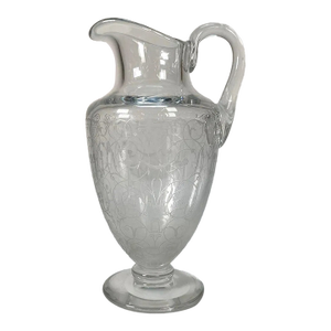 Mid 20th Century Baccarat 'Michelangelo' Etched Crystal Pitcher