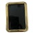 Vintage Mid-Century Modern Rounded Polished Brass Picture Frame For Sale