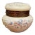 Antique Wavecrest Hinged Floral Decorated Dresser Jar For Sale