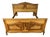 Vintage Louis XVI French Double Frame with Carved Headboard For Sale