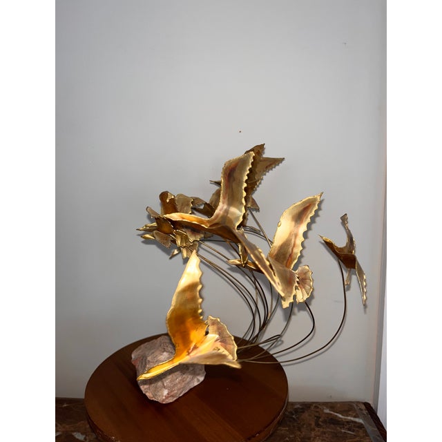 Nautical 1960s Vintage Mid Century Brutalist Nautical Seagull Metal Art For Sale - Image 3 of 13