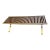 One‑of‑a‑Kind Mahogany Slatted Bench – Custom Brushed Steel Frame Modern Industrial Design For Sale