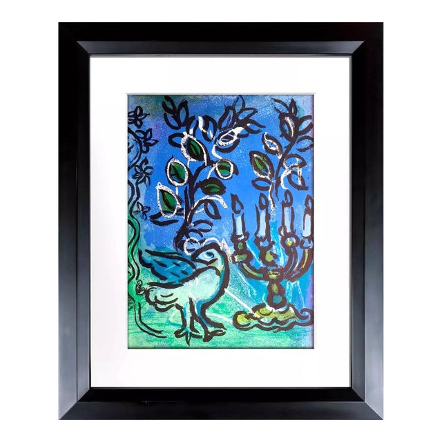 Marc Chagall Lithograph Limited Edition Original 1962 W/Cat .Ref.c49 W/Frame For Sale